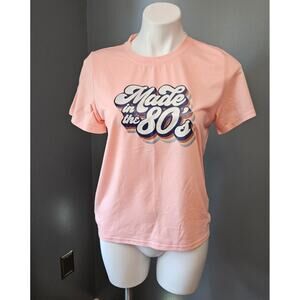 Shein Made in the 80's Peach Tee Shirt sz Small